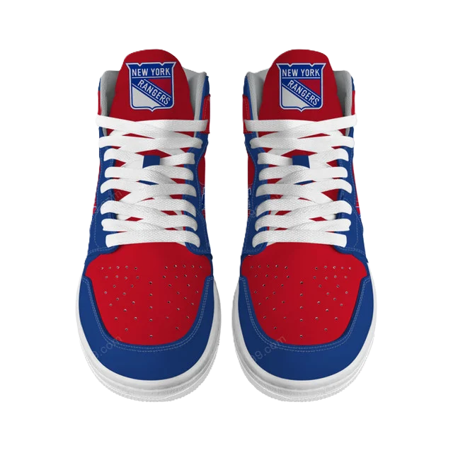 [SUPER SALE] NEW CUSTOMIZED NHL24 NY RANGERS AIR JORDAN SNEAKERS