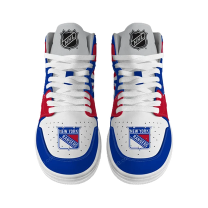 [SUPER SALE] NEW CUSTOMIZED NHL24 NY RANGERS AIR JORDAN SNEAKERS