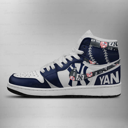 [FLASH SALE] NEW CUSTOMIZED MLB01 NYY NEW YORK YANKEES AIR JORDAN SNEAKERS