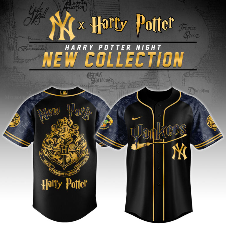 [FLASH SALE] NEW CUSTOMIZED MLB01 NY YANKEES x HARRY POTTER BASEBALL JERSEY & CAP