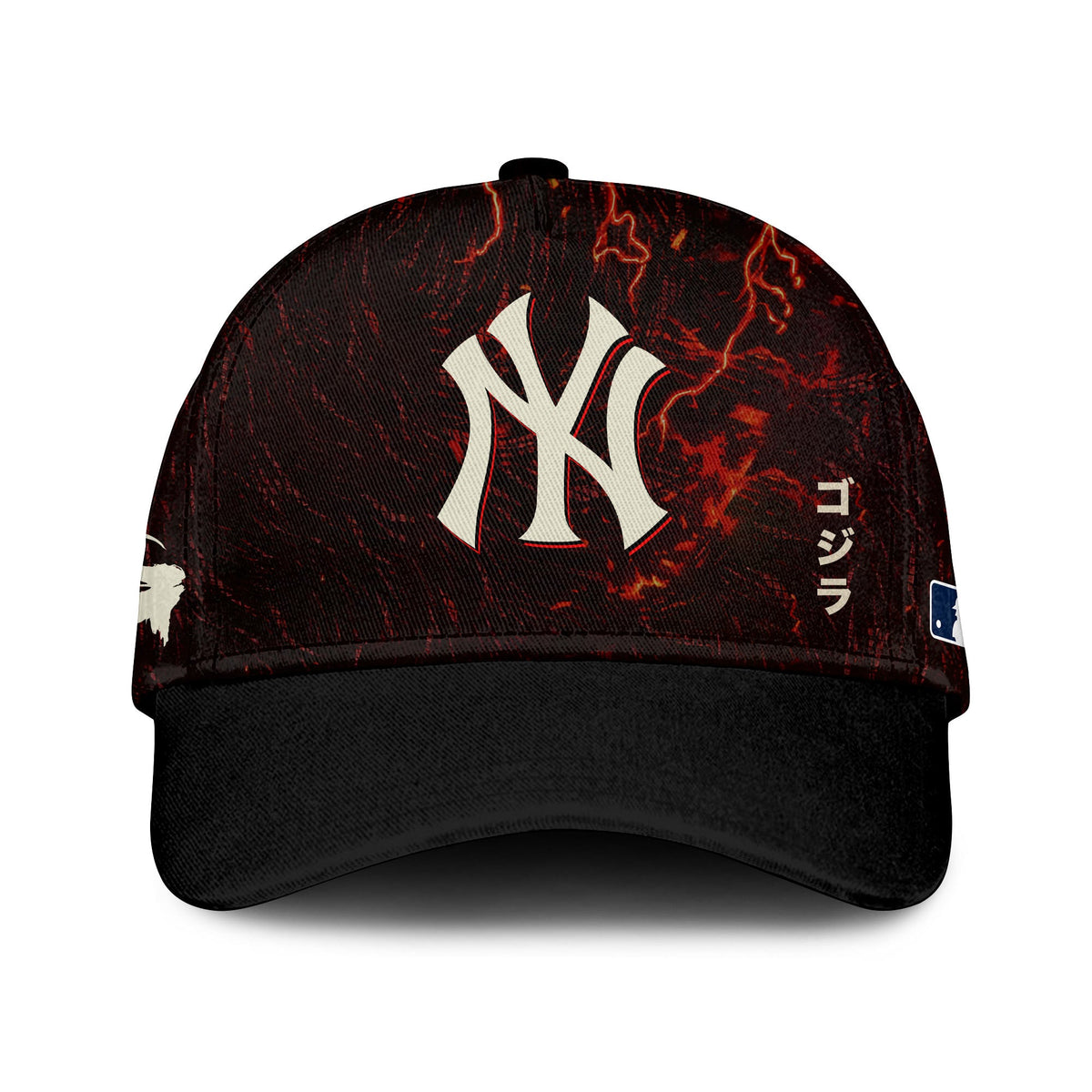 [FLASH SALE] NEW CUSTOMIZED MLB01 NYY NEW YORK YANKEES x GODZILLA BASEBALL JERSEY & CAP