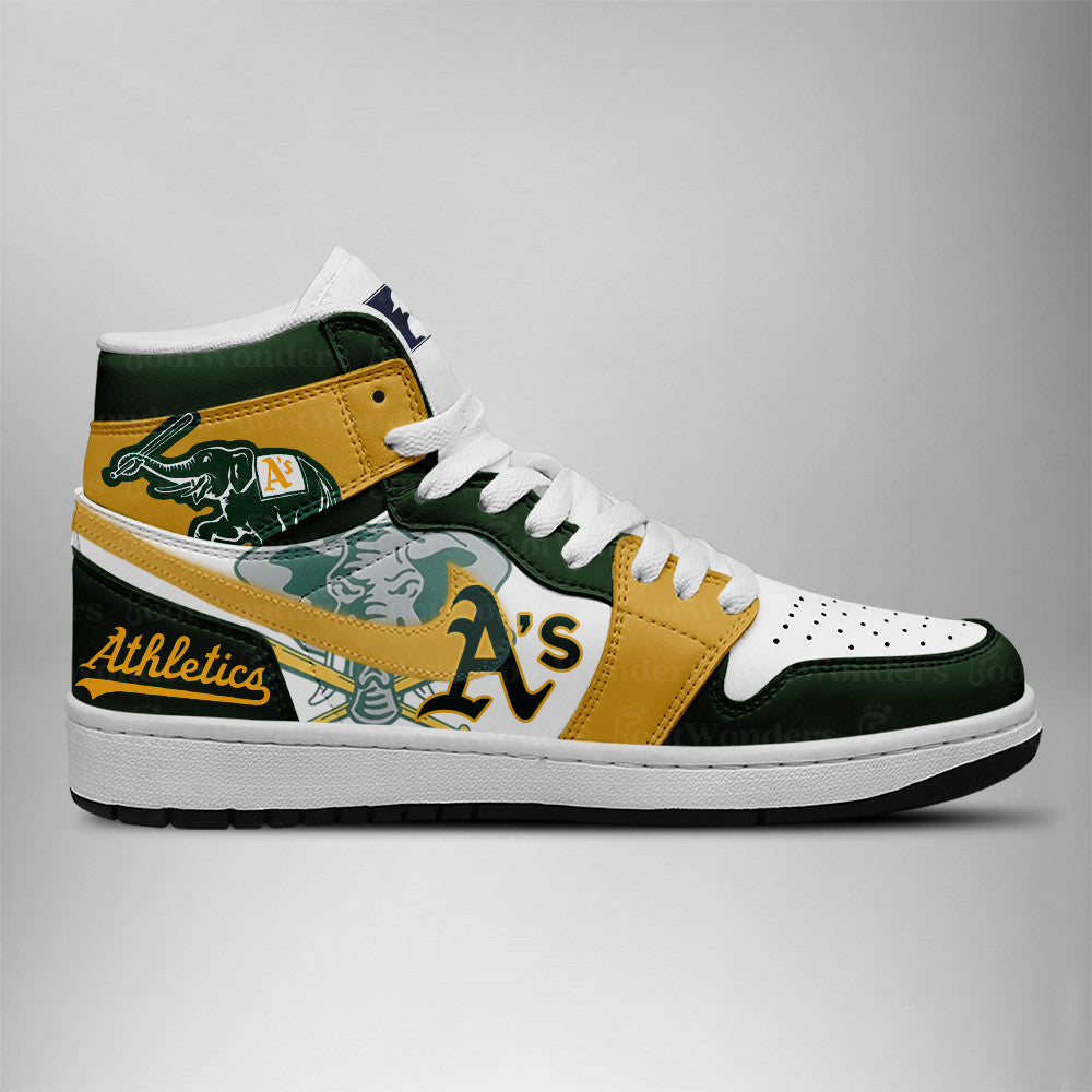 [FLASH SALE] NEW CUSTOMIZED MLB23 OL ATHLETICS AIR JORDAN SNEAKERS