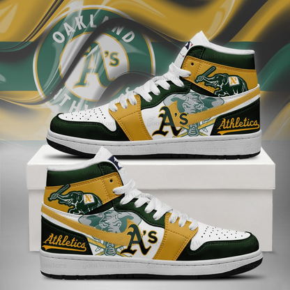 [FLASH SALE] NEW CUSTOMIZED MLB23 OL ATHLETICS AIR JORDAN SNEAKERS