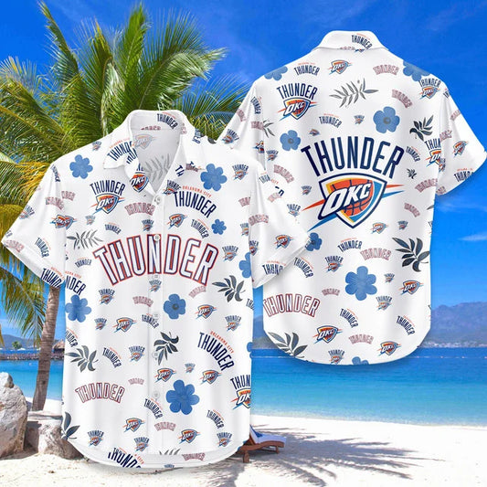 [HOT DEAL] NEW CUSTOMIZED NBA01 OCT OKLAHOMA CITY THUNDER UNISEX HAWAIIAN SHIRT & SHORTS SET