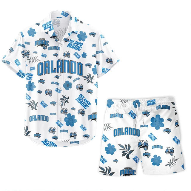 [HOT DEAL] NEW CUSTOMIZED NBA15 OMA ORLANDO MAGIC UNISEX HAWAIIAN SHIRT & SHORTS SET