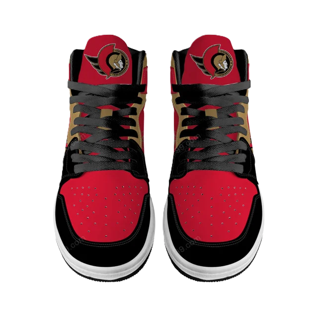 [SUPER SALE] NEW CUSTOMIZED NHL29 OT SENATORS AIR JORDAN SNEAKERS