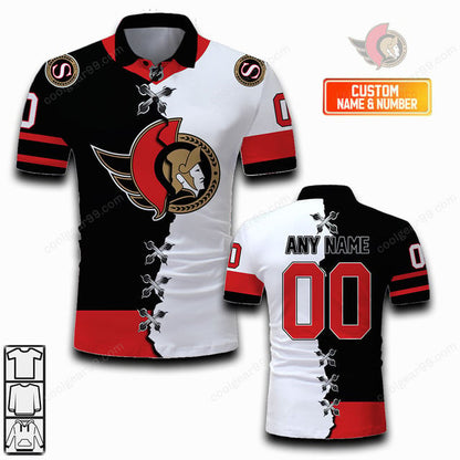 LIMITED EDITION - NEW CUSTOMIZED NHL29 OSN OTTAWA SENATORS UNISEX T-SHIRT, POLO, HOODIE & JACKETS