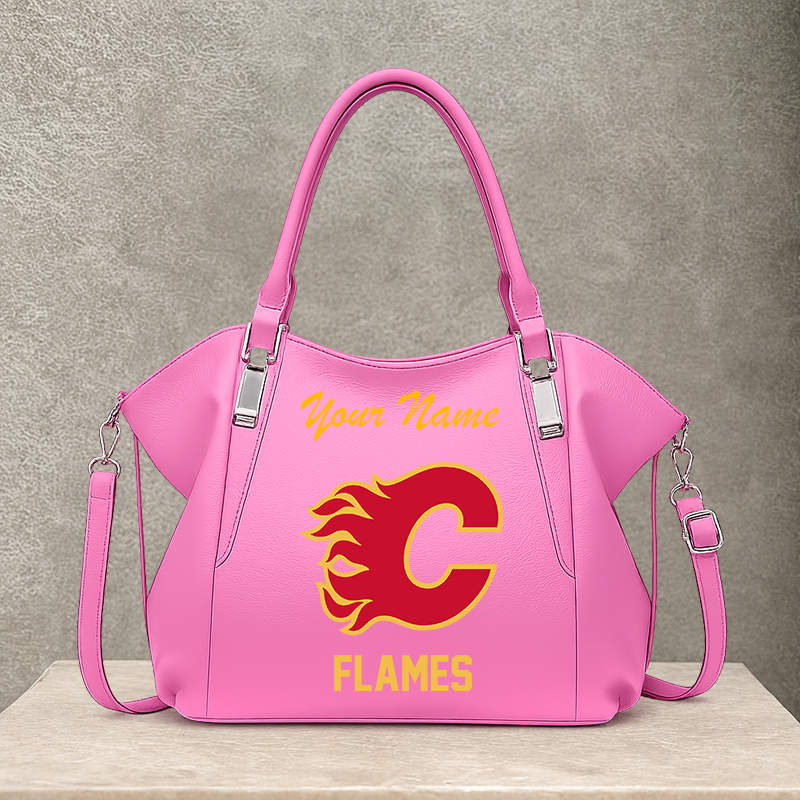 [SUPER SALE] NEW CUSTOMIZED NHL17 CGF CALGARY FLAMES SHOULDER HANDBAG