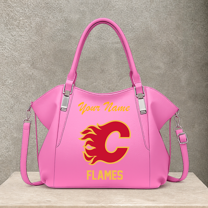 [SUPER SALE] NEW CUSTOMIZED NHL17 CGF CALGARY FLAMES SHOULDER HANDBAG