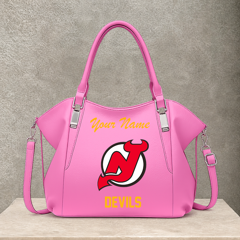 [SUPER SALE] NEW CUSTOMIZED NHL06 NJD NEW JERSEY DEVILS SHOULDER HANDBAG