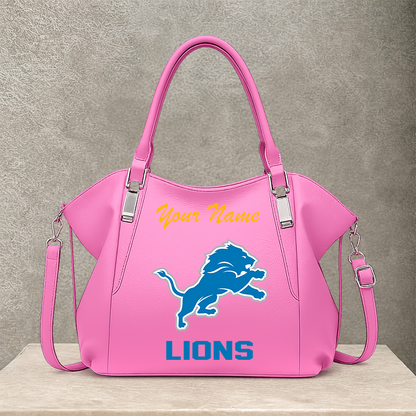 [SPECIAL OFFER] NEW CUSTOMIZED NFL04 DTL DETROIT LIONS SHOULDER HANDBAG