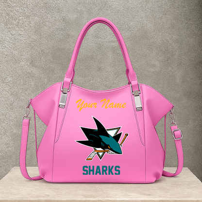 [SUPER SALE] NEW CUSTOMIZED NHL32 SJS SAN JOSE SHARKS SHOULDER HANDBAG