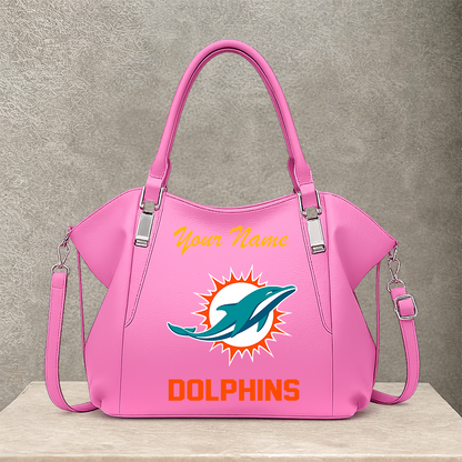 [SPECIAL OFFER] NEW CUSTOMIZED NFL19 MDP MIAMI DOLPHINS SHOULDER HANDBAG