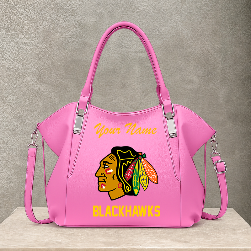 [SUPER SALE] NEW CUSTOMIZED NHL08 CBH CHICAGO BLACKHAWKS SHOULDER HANDBAG