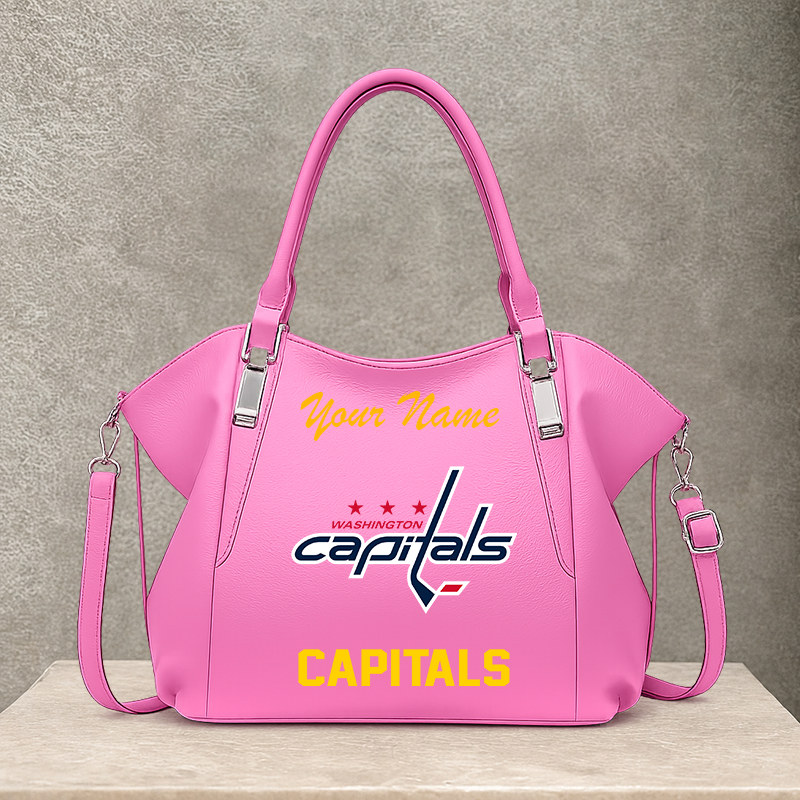 [SUPER SALE] NEW CUSTOMIZED NHL10 WCP WASHINGTON CAPITALS SHOULDER HANDBAG
