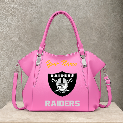 [SPECIAL OFFER] NEW CUSTOMIZED NFL07 LVR LAS VEGAS RAIDERS SHOULDER HANDBAG
