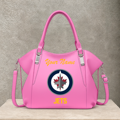 [SUPER SALE] NEW CUSTOMIZED NHL21 WPJ WINNIPEG JETS SHOULDER HANDBAG