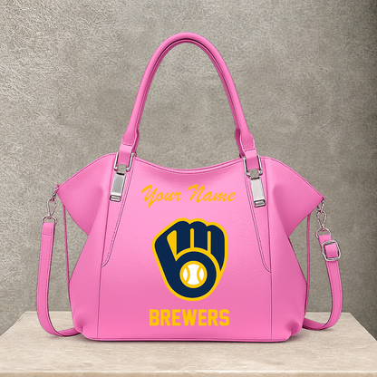 [FLASH SALE] NEW CUSTOMIZED MLB15 MBS MILWAUKEE BREWERS SHOULDER HANDBAG