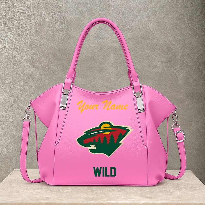[SUPER SALE] NEW CUSTOMIZED NHL13 MNW MINNESOTA WILD SHOULDER HANDBAG