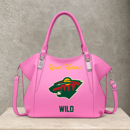 [SUPER SALE] NEW CUSTOMIZED NHL13 MNW MINNESOTA WILD SHOULDER HANDBAG