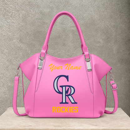 [FLASH SALE] NEW CUSTOMIZED MLB30 COR COLORADO ROCKIES SHOULDER HANDBAG