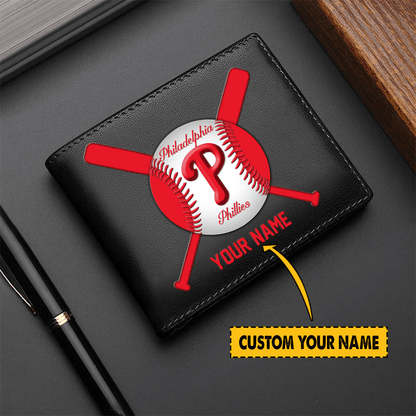[FLASH SALE] NEW CUSTOMIZED MLB11 PPS PHILADELPHIA PHILLIES LEATHER WALLET