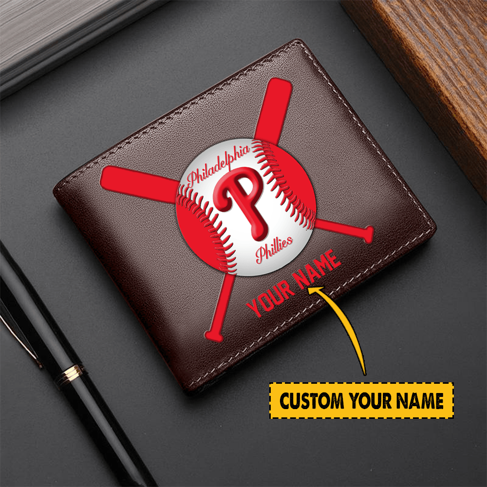 [FLASH SALE] NEW CUSTOMIZED MLB11 PPS PHILADELPHIA PHILLIES LEATHER WALLET