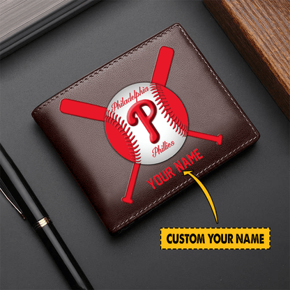 [FLASH SALE] NEW CUSTOMIZED MLB11 PPS PHILADELPHIA PHILLIES LEATHER WALLET