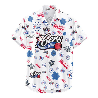 [HOT DEAL] NEW CUSTOMIZED NBA26 P76 PHILADELPHIA 76ERS UNISEX HAWAIIAN SHIRT & SHORTS SET
