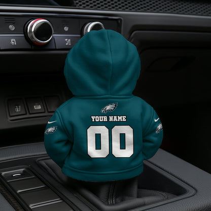 [SPECIAL OFFER] NEW CUSTOMIZED NFL02 PPE PHILADELPHIA EAGLES AUTOMOTIVE HOODIE SHIFT KNOB COVER