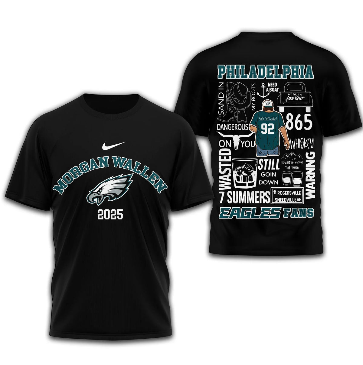 [SPECIAL OFFER] NEW CUSTOMIZED NFL02 PPE PHILADELPHIA EAGLES T-SHIRT | MULTIPLE COLORS AVAILABLE