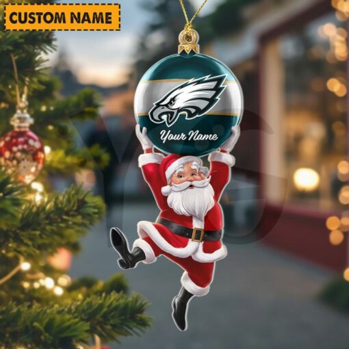 [SPECIAL OFFER] NEW CUSTOMIZED NFL02 PPE PHILADELPHIA EAGLES CHRISTMAS ACRYLIC ORNAMENT