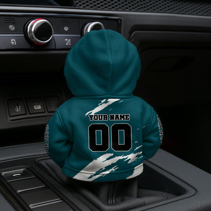 [SPECIAL OFFER] NEW CUSTOMIZED NFL02 PPE PHILADELPHIA EAGLES CAR HOODIE SHIFT KNOB COVER