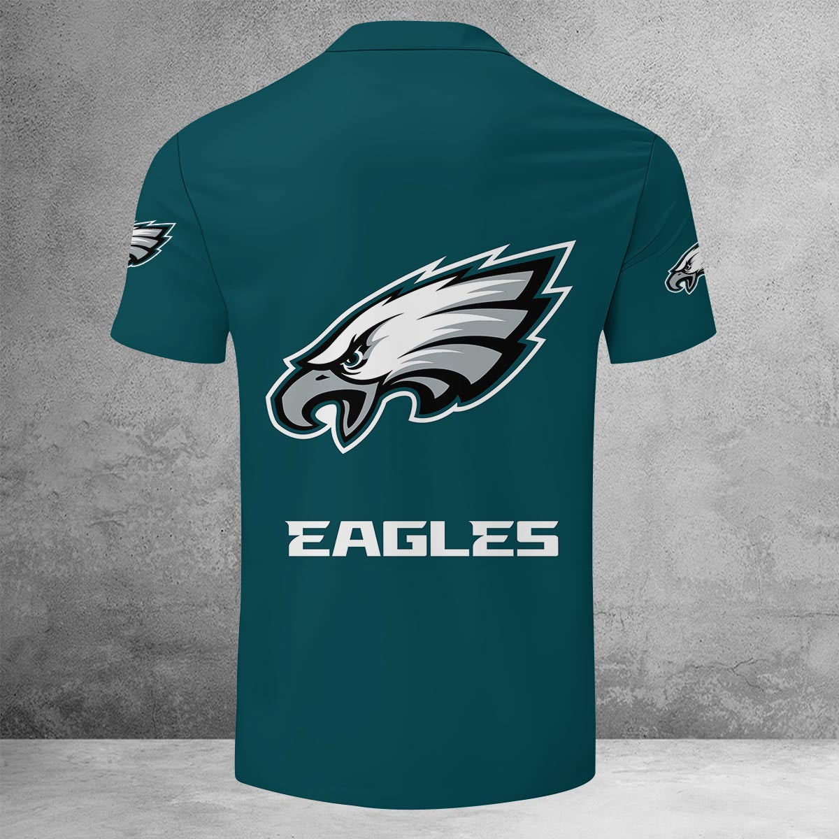 [SPECIAL OFFER] NEW CUSTOMIZED NFL02 PPE PHILADELPHIA EAGLES ZIP POLO SHIRT