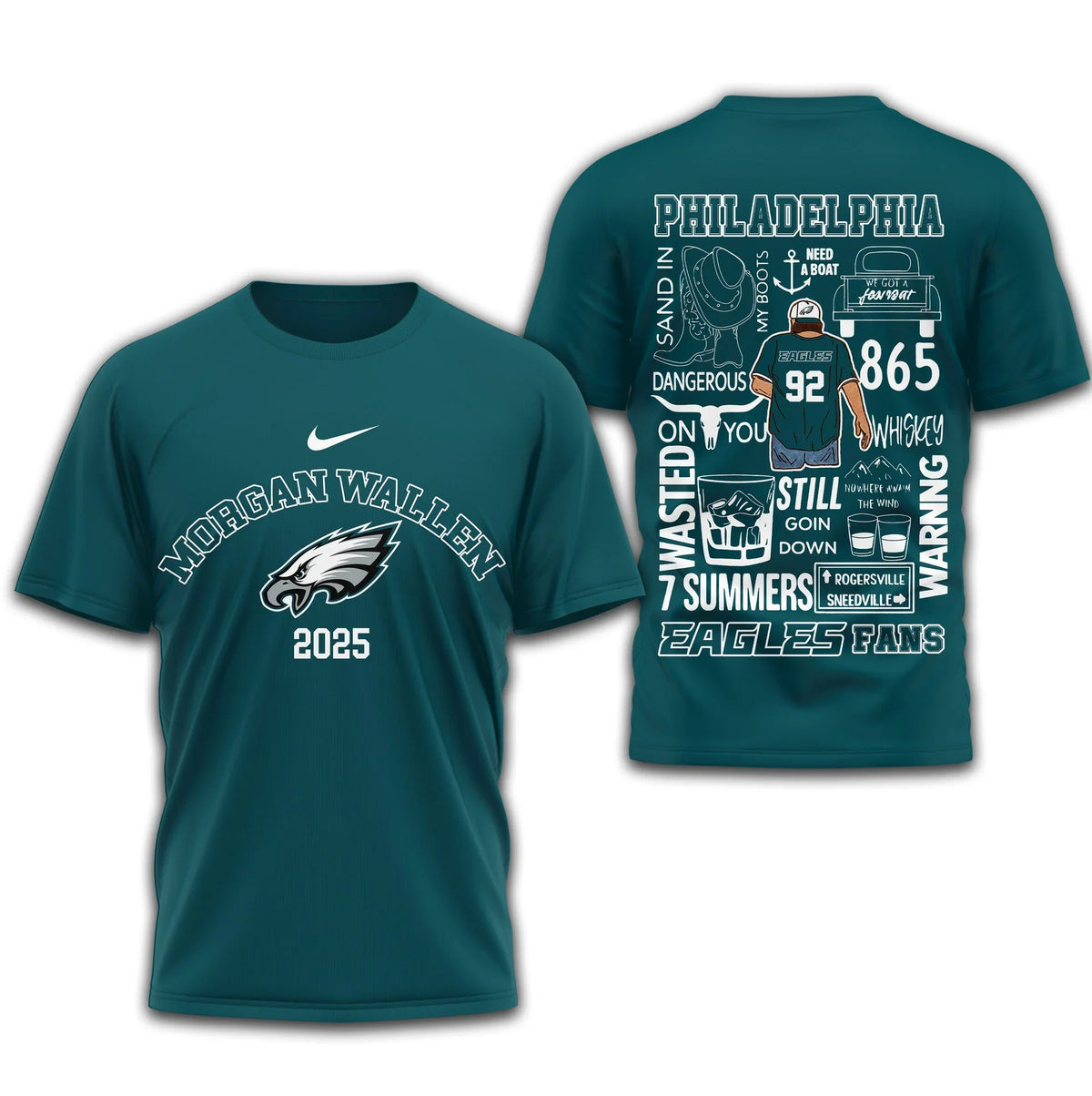 [SPECIAL OFFER] NEW CUSTOMIZED NFL02 PPE PHILADELPHIA EAGLES T-SHIRT | MULTIPLE COLORS AVAILABLE