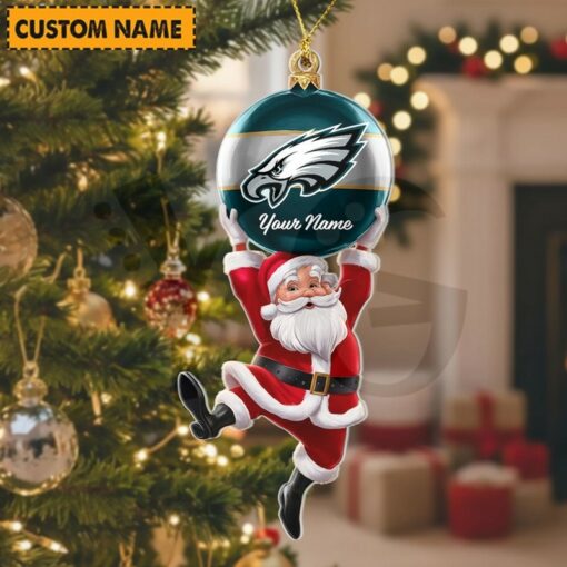 [SPECIAL OFFER] NEW CUSTOMIZED NFL02 PPE PHILADELPHIA EAGLES CHRISTMAS ACRYLIC ORNAMENT
