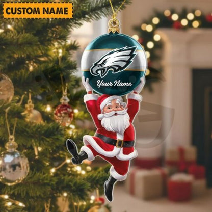 [SPECIAL OFFER] NEW CUSTOMIZED NFL02 PPE PHILADELPHIA EAGLES CHRISTMAS ACRYLIC ORNAMENT