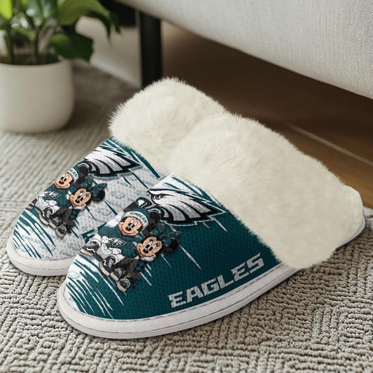 [SPECIAL OFFER] NEW CUSTOMIZED NFL02 PPE PHILADELPHIA EAGLES COTTON SLIPPERS