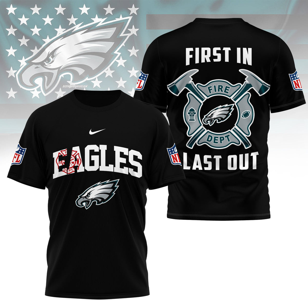 [SPECIAL OFFER] NEW CUSTOMIZED NFL02 PPE PHILADELPHIA EAGLES T-SHIRT | MULTIPLE COLORS AVAILABLE