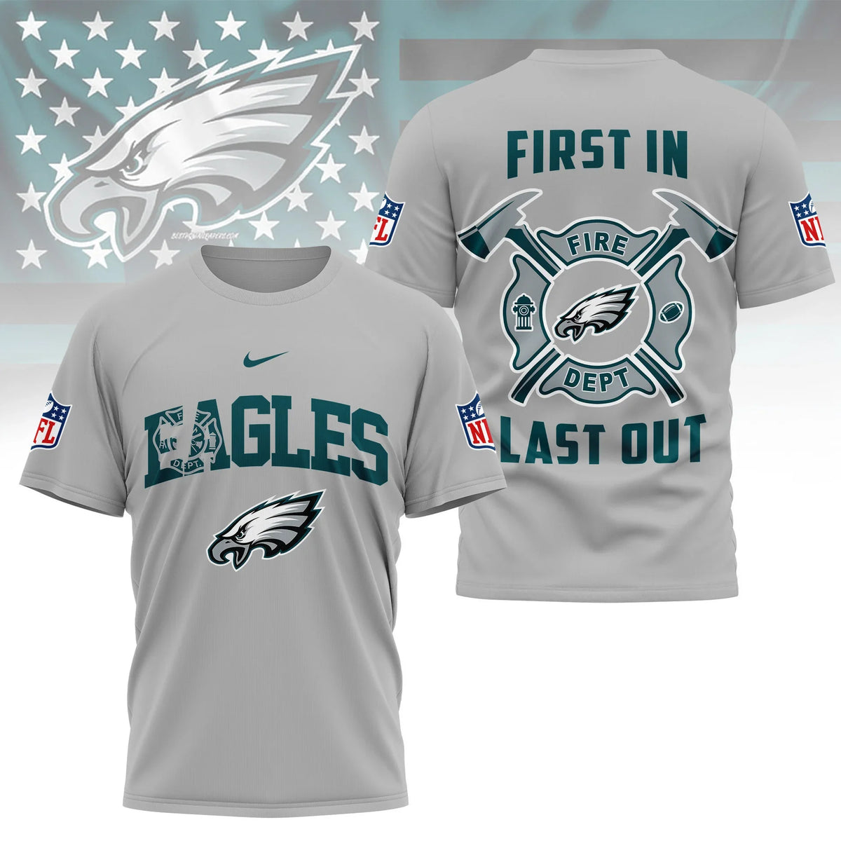 [SPECIAL OFFER] NEW CUSTOMIZED NFL02 PPE PHILADELPHIA EAGLES T-SHIRT | MULTIPLE COLORS AVAILABLE