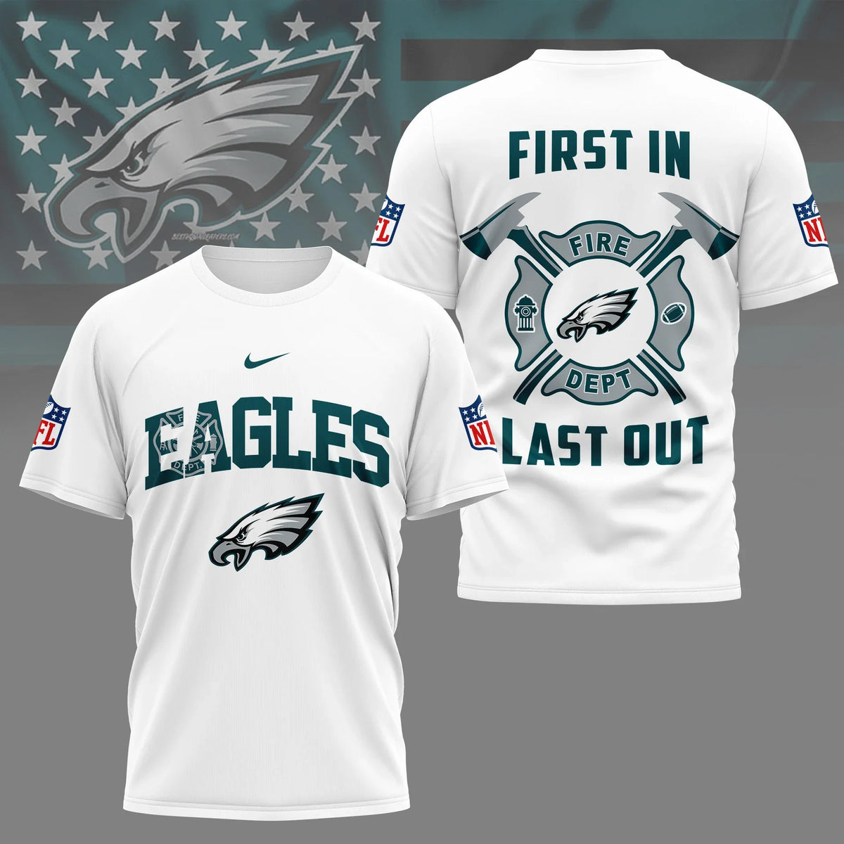 [SPECIAL OFFER] NEW CUSTOMIZED NFL02 PPE PHILADELPHIA EAGLES T-SHIRT | MULTIPLE COLORS AVAILABLE