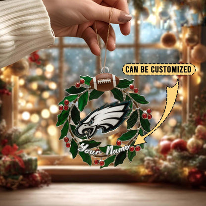 [SPECIAL OFFER] NEW CUSTOMIZED NFL02 PPE PHILADELPHIA EAGLES CHRISTMAS ACRYLIC ORNAMENT