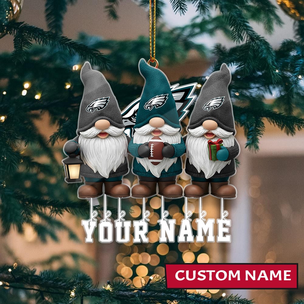 [SPECIAL OFFER] NEW CUSTOMIZED NFL02 PPE PHILADELPHIA EAGLES CHRISTMAS ACRYLIC ORNAMENT