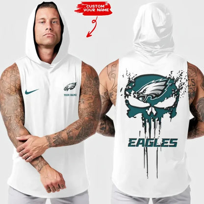 [SPECIAL OFFER] NEW CUSTOMIZED NFL02 PPE PHILADELPHIA EAGLES HOODED TANK TOP