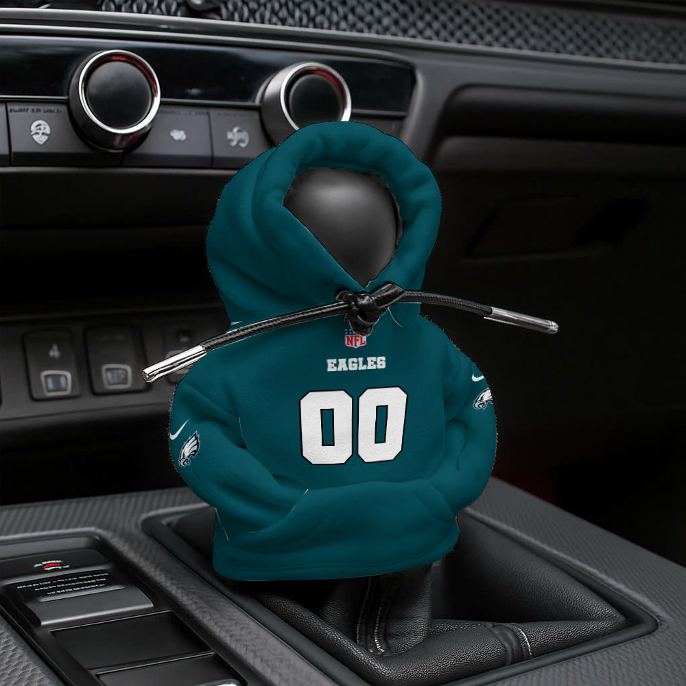 [SPECIAL OFFER] NEW CUSTOMIZED NFL02 PPE PHILADELPHIA EAGLES AUTOMOTIVE HOODIE SHIFT KNOB COVER