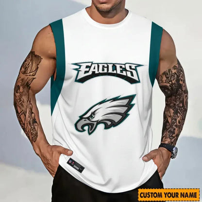 [SPECIAL OFFER] NEW CUSTOMIZED NFL02 PPE PHILADELPHIA EAGLES TANKTOP & GYM SHIRT