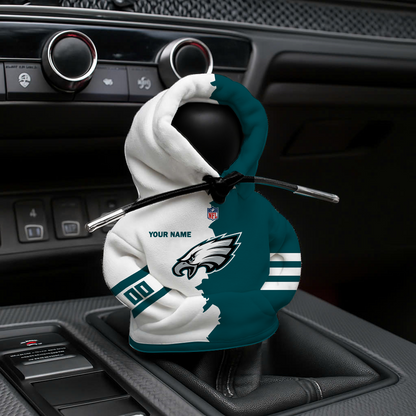 [SPECIAL OFFER] NEW CUSTOMIZED NFL02 PPE PHILADELPHIA EAGLES CAR HOODIE SHIFT KNOB
