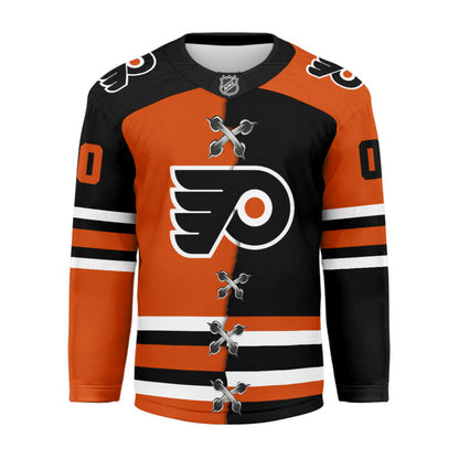 [SUPER SALE] NEW CUSTOMIZED NHL27 BFS PHILADELPHIA FLYERS UNISEX HOCKEY JERSEY