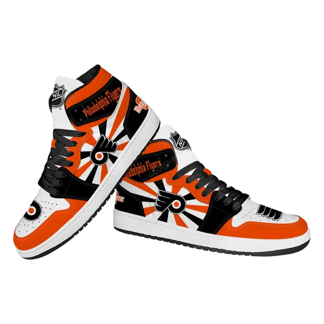 [SUPER SALE] NEW CUSTOMIZED NHL27 PD FLYERS AIR JORDAN SNEAKERS