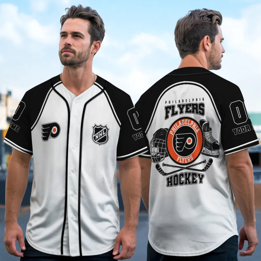 LIMITED EDITION - NEW CUSTOMIZED NHL27 BFS PHILADELPHIA FLYERS BASEBALL JERSEY